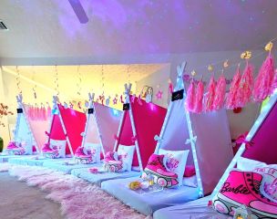 Let’s Go Barbie Kids Theme Teepee Party