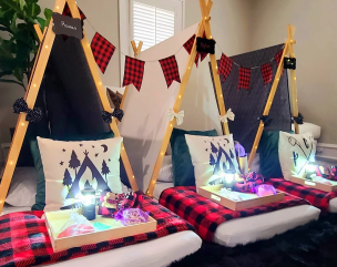Let’s Go Camping Kids Theme Teepee Party